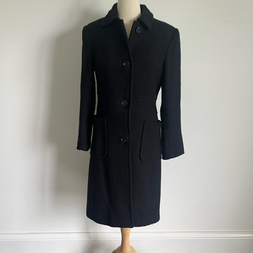 Express Black Textured Trench Coat - Size3/4...fits like a size 6